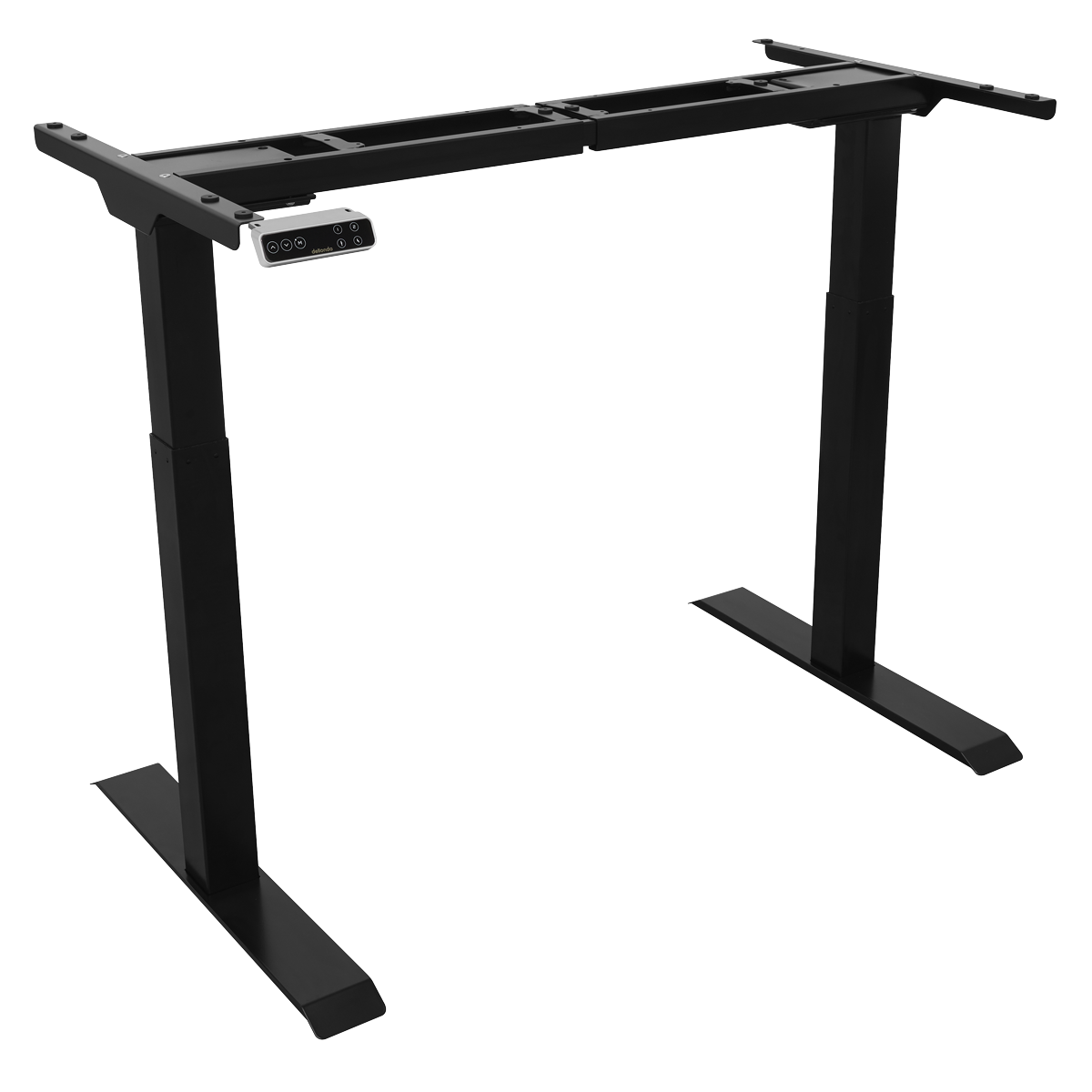 Dellonda Dual Motor Adjustable Desk Frame with Digital Controls, Black (DH16)