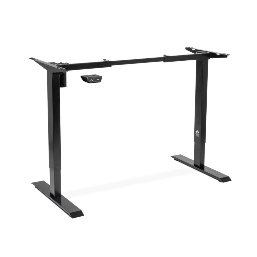 Dellonda DH17 Single Motor Height Adjustable Electric Computer Desk Frame with Digital Controls, 70kg Capacity, Black