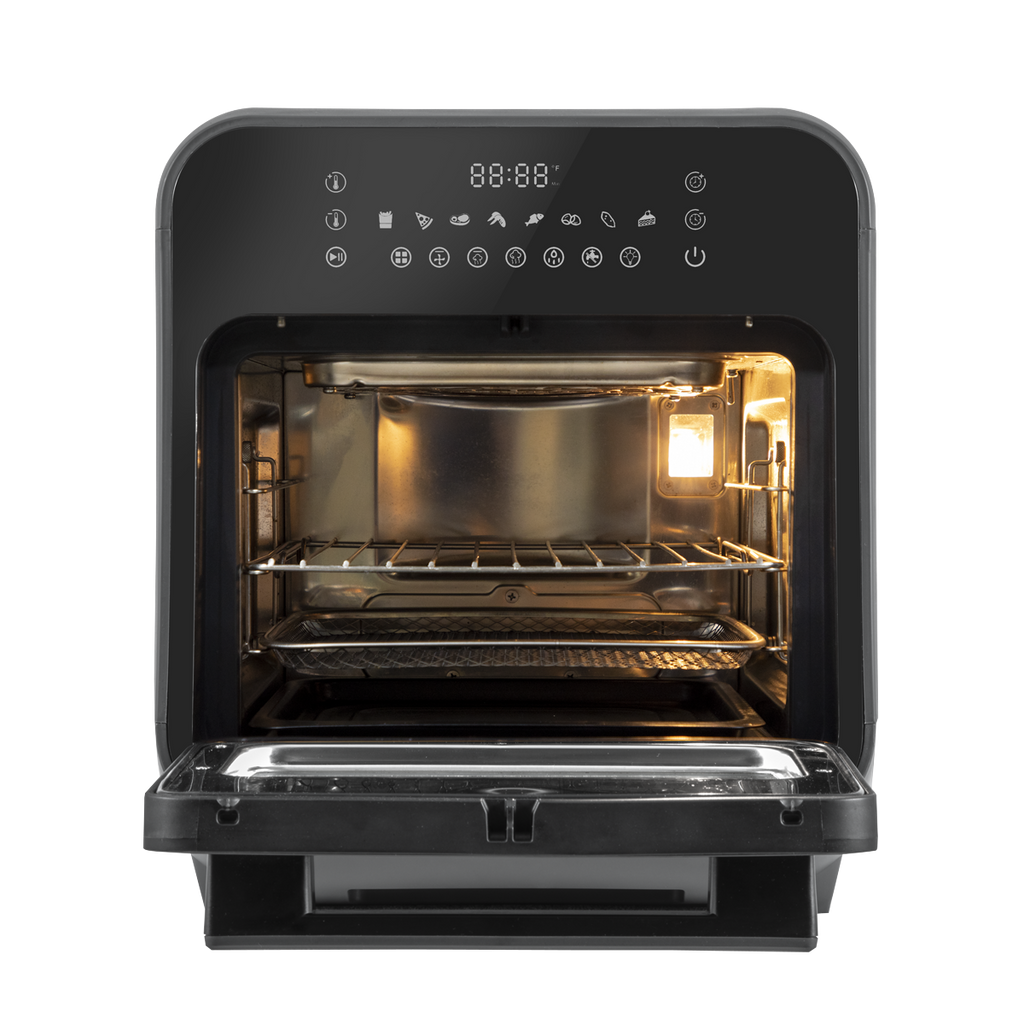 Baridi Steam Air Fryer Oven, 15L Capacity, 8 Preset Functions, Black (DH171) (Factory Refurbished B)