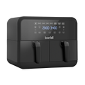 Baridi Dual Zone Air Fryer, 8L Capacity, 8 Preset Functions, Black (DH172) (Factory Refurbished A)