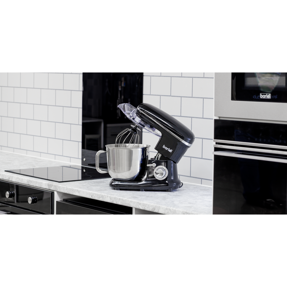 Baridi Stand Mixer with Accessories, 6L Capacity, 1500W, Black (DH173)
