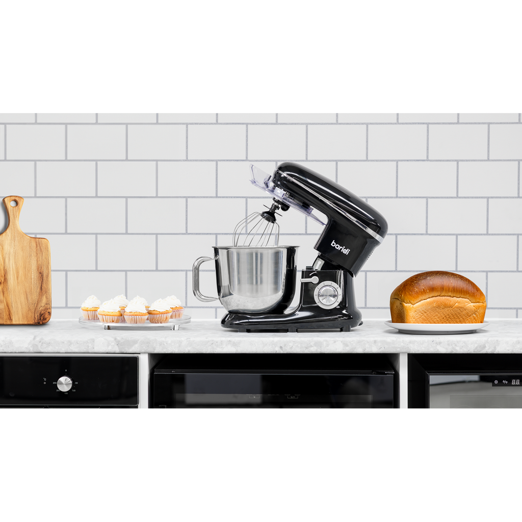 Baridi Stand Mixer with Accessories, 6L Capacity, 1500W, Black (DH173)