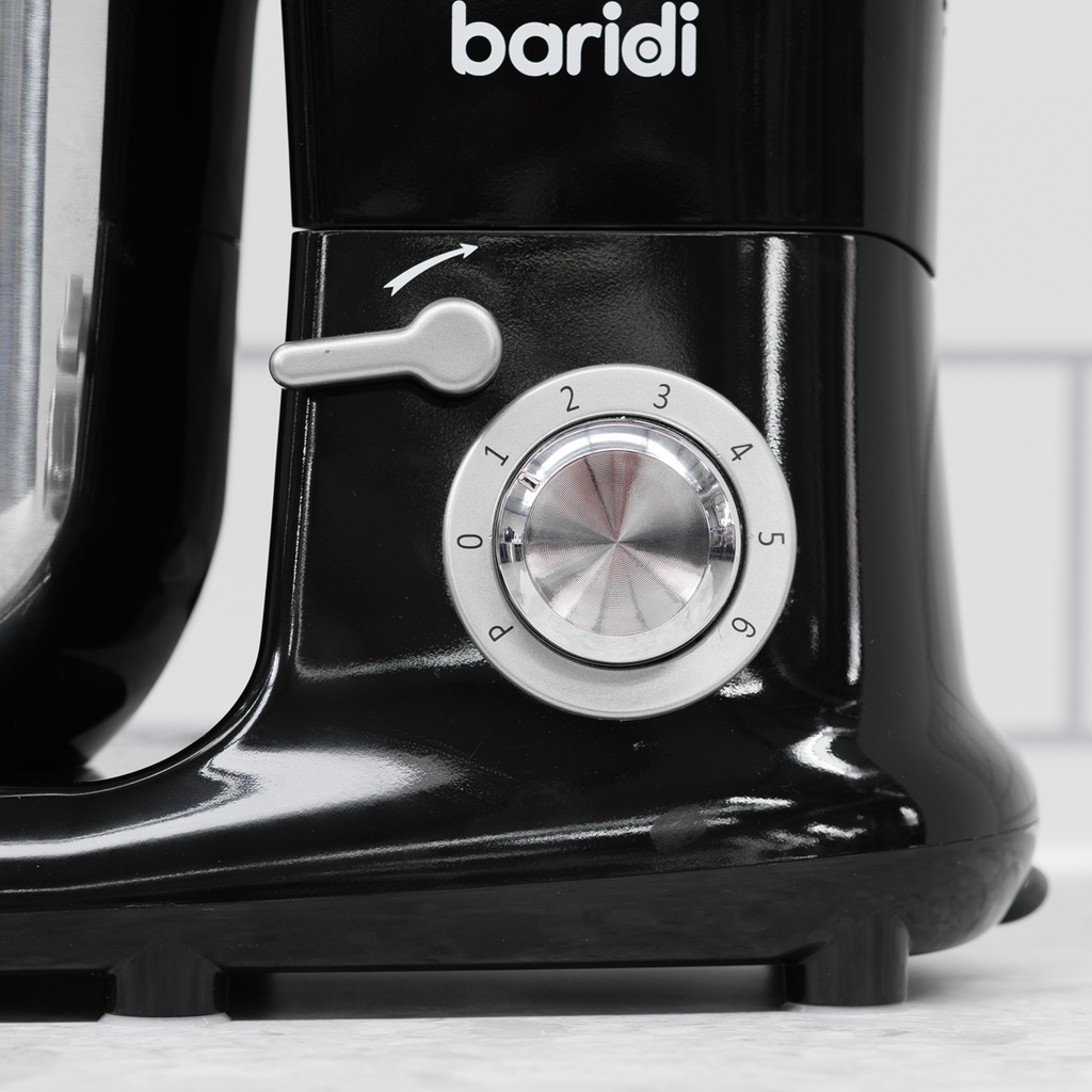Baridi Stand Mixer with Accessories, 6L Capacity, 1500W, Black (DH173)