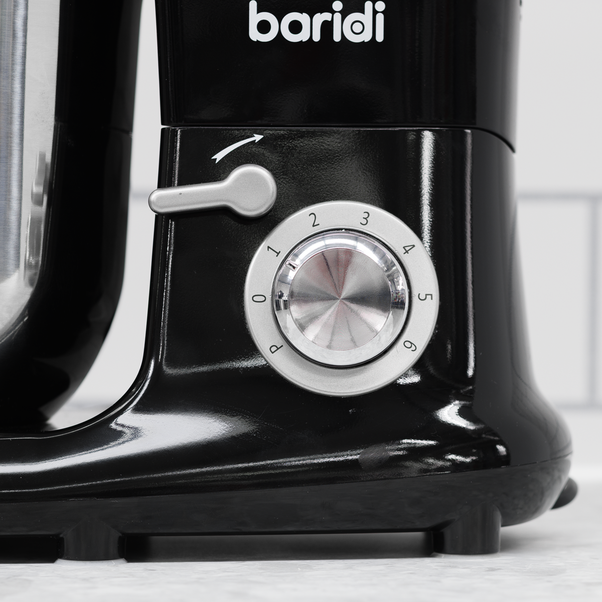 Baridi Stand Mixer with Accessories, 6L Capacity, 1500W, Black (DH173)