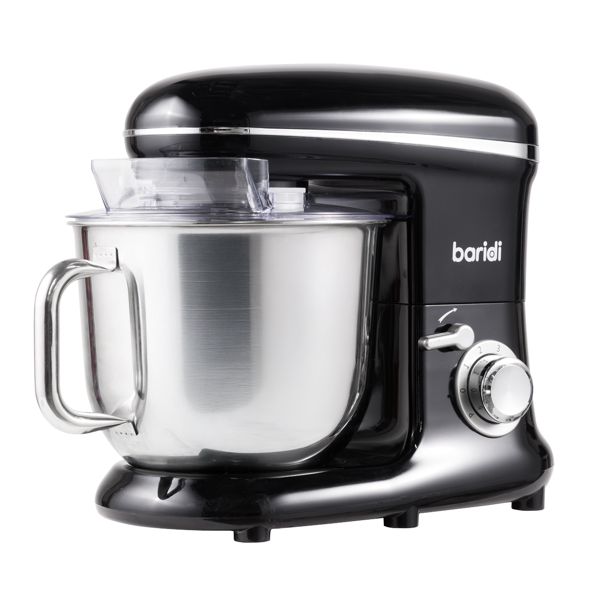 Baridi 1500W Stand Mixer with Accessories 6L - Black