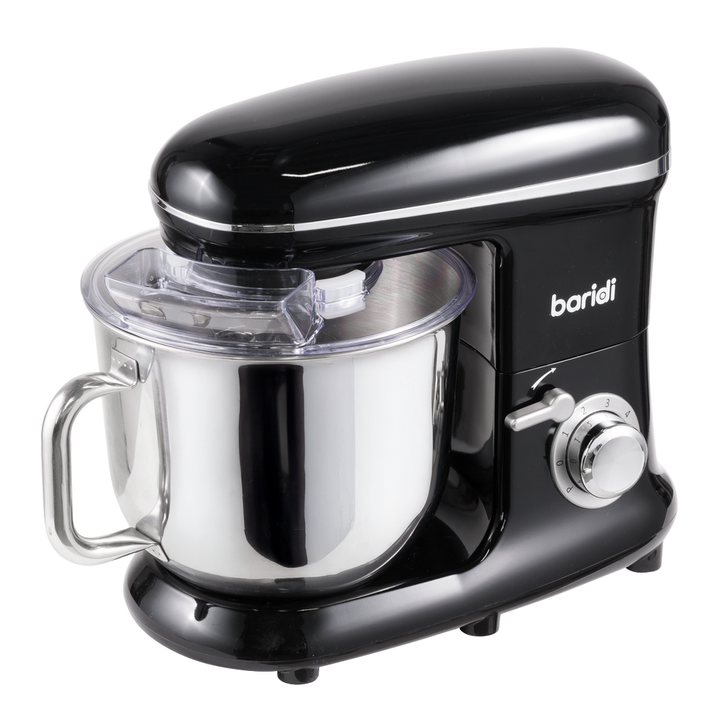 Baridi Stand Mixer with Accessories, 6L Capacity, 1500W, Black (DH173)