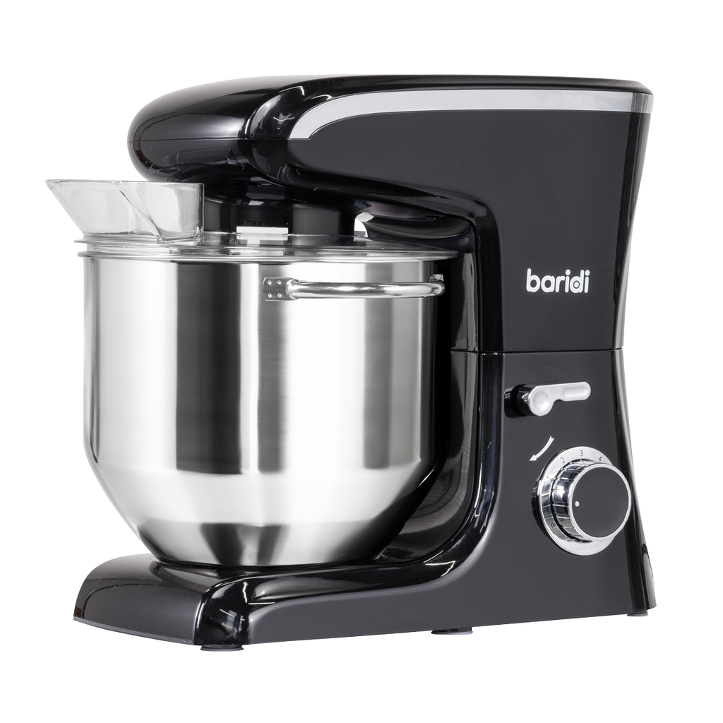 Baridi Stand Mixer with Accessories, 8L Capacity, 1800W, Black (DH174)