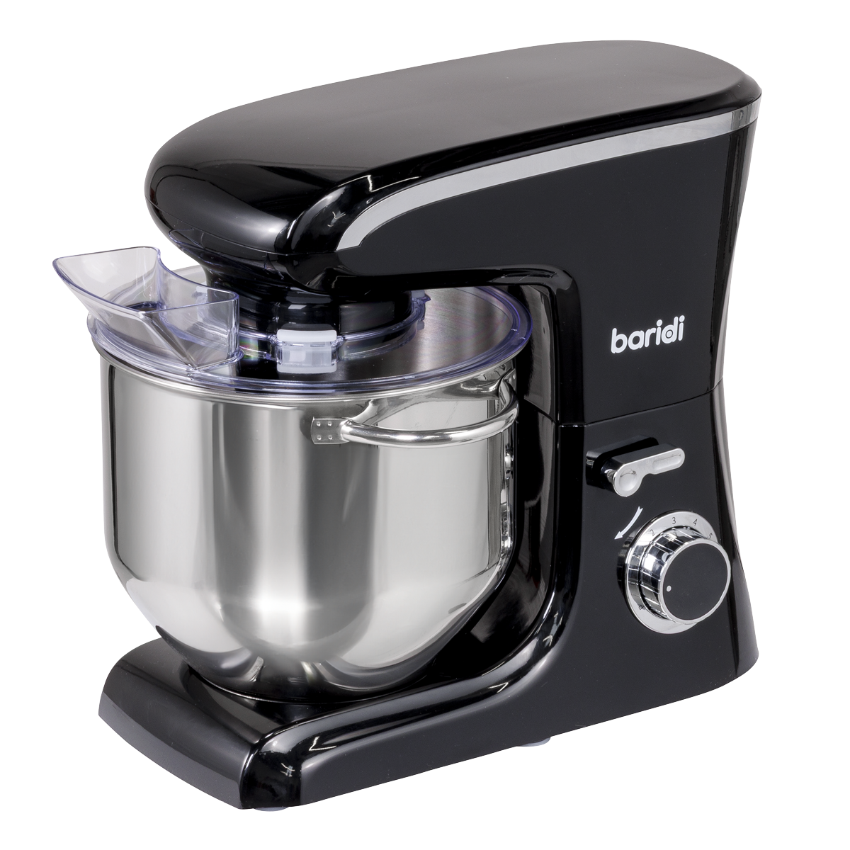 Baridi Stand Mixer with Accessories, 8L Capacity, 1800W, Black (DH174)