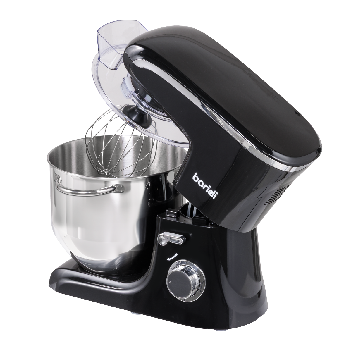 Baridi Stand Mixer with Accessories, 8L Capacity, 1800W, Black (DH174)