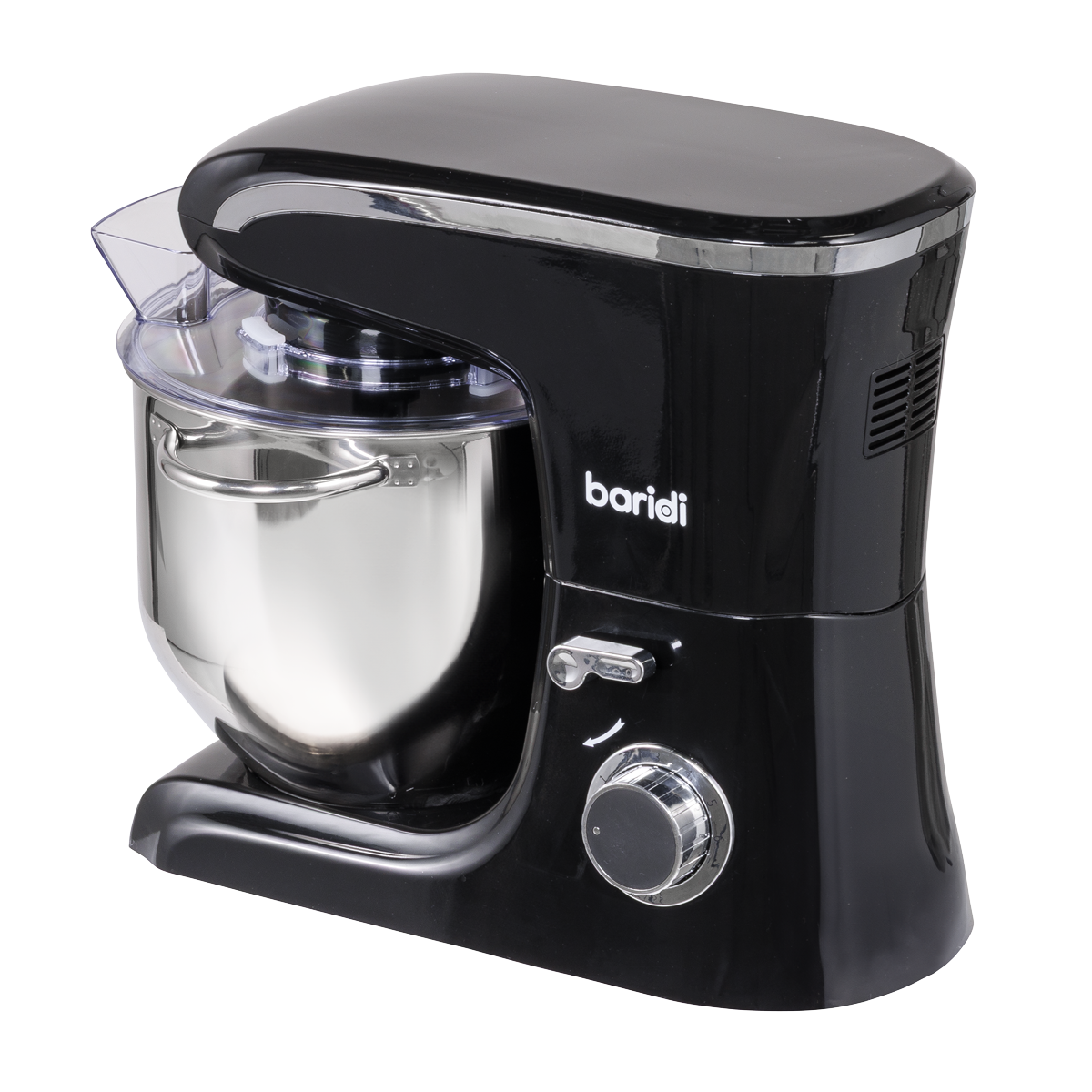 Baridi Stand Mixer with Accessories, 8L Capacity, 1800W, Black (DH174)
