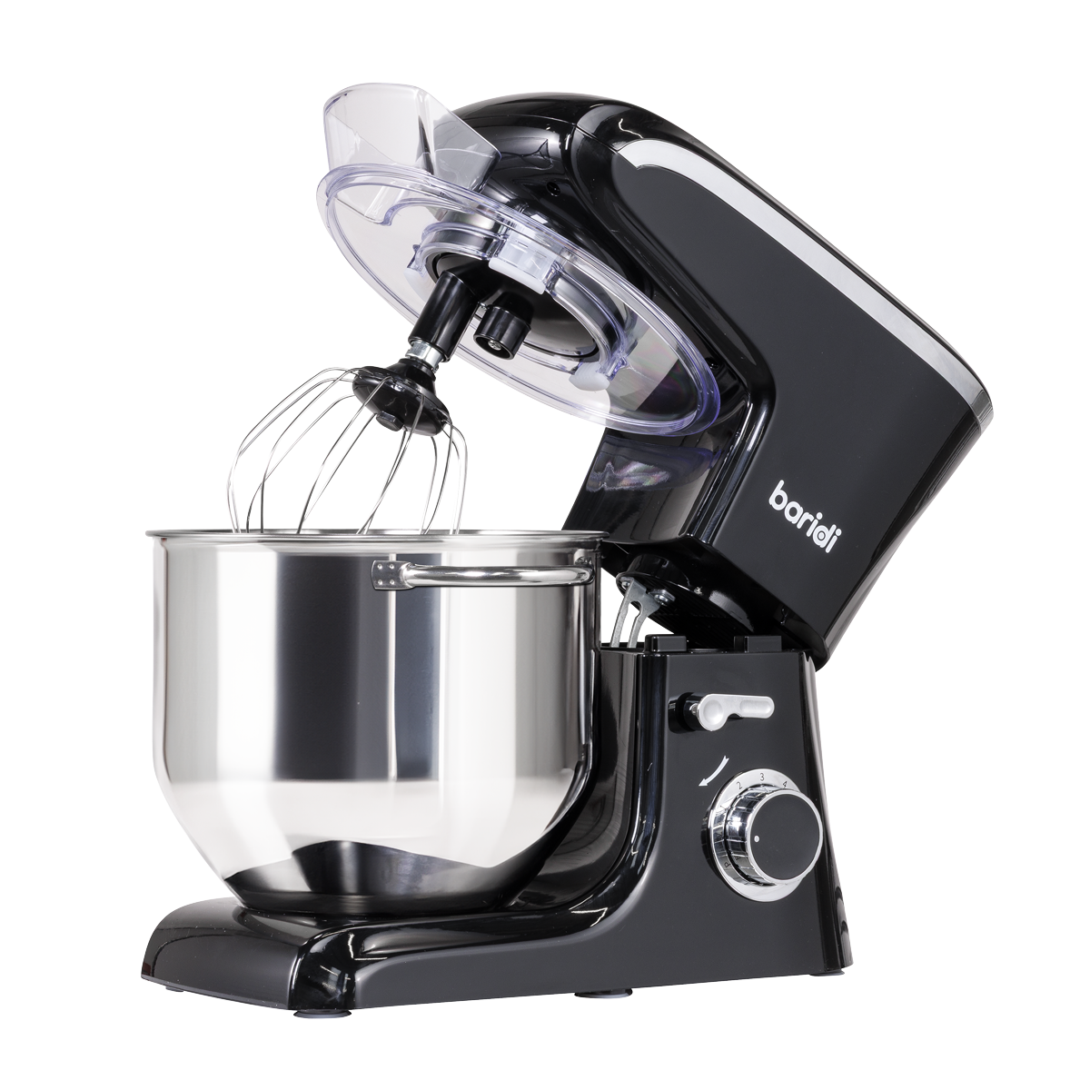 Baridi Stand Mixer with Accessories, 8L Capacity, 1800W, Black (DH174)