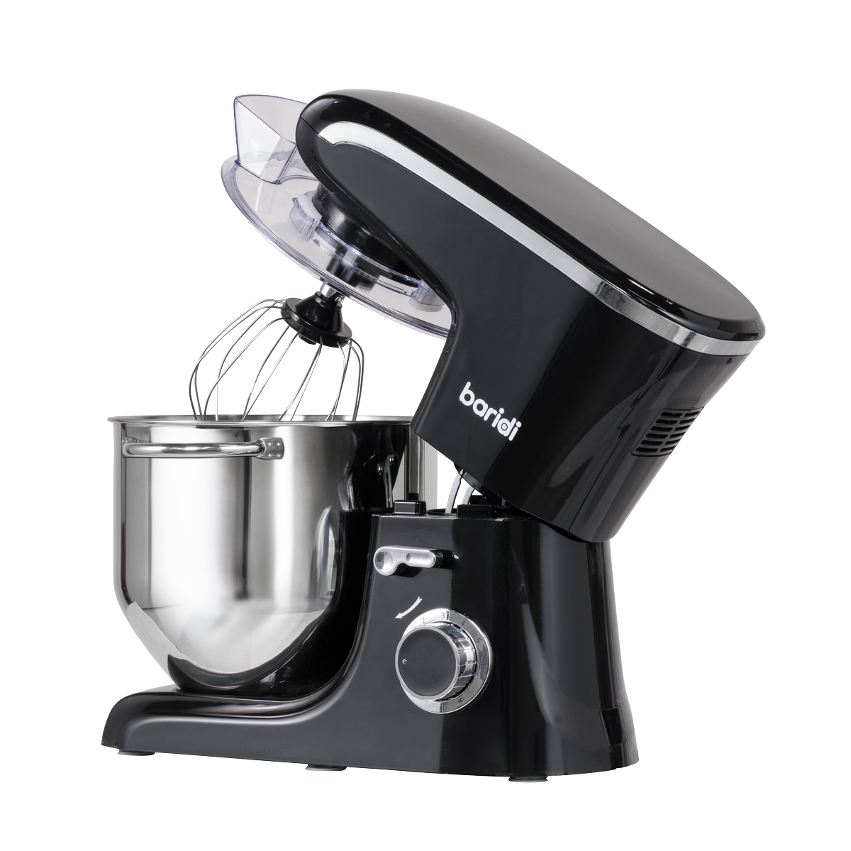 Baridi Stand Mixer with Accessories, 8L Capacity, 1800W, Black (DH174)