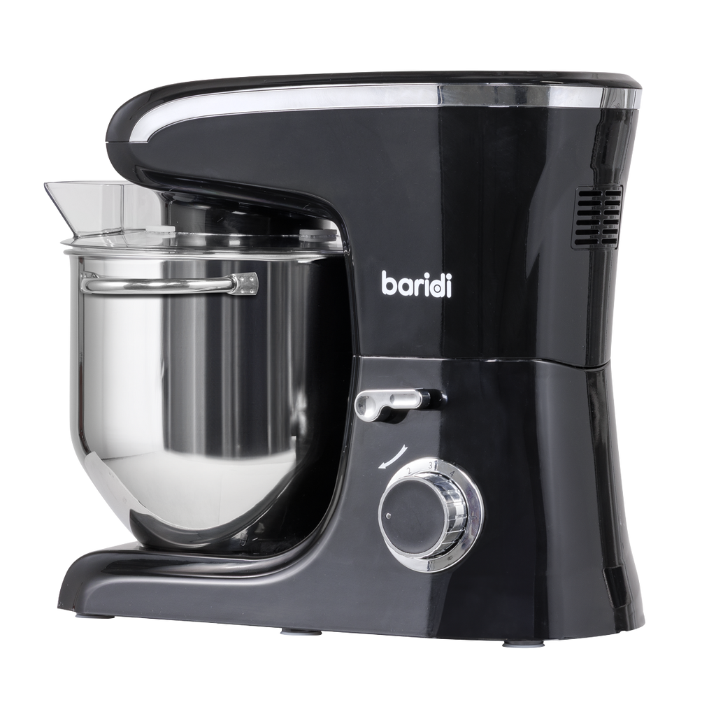 Baridi Stand Mixer with Accessories, 8L Capacity, 1800W, Black (DH174)