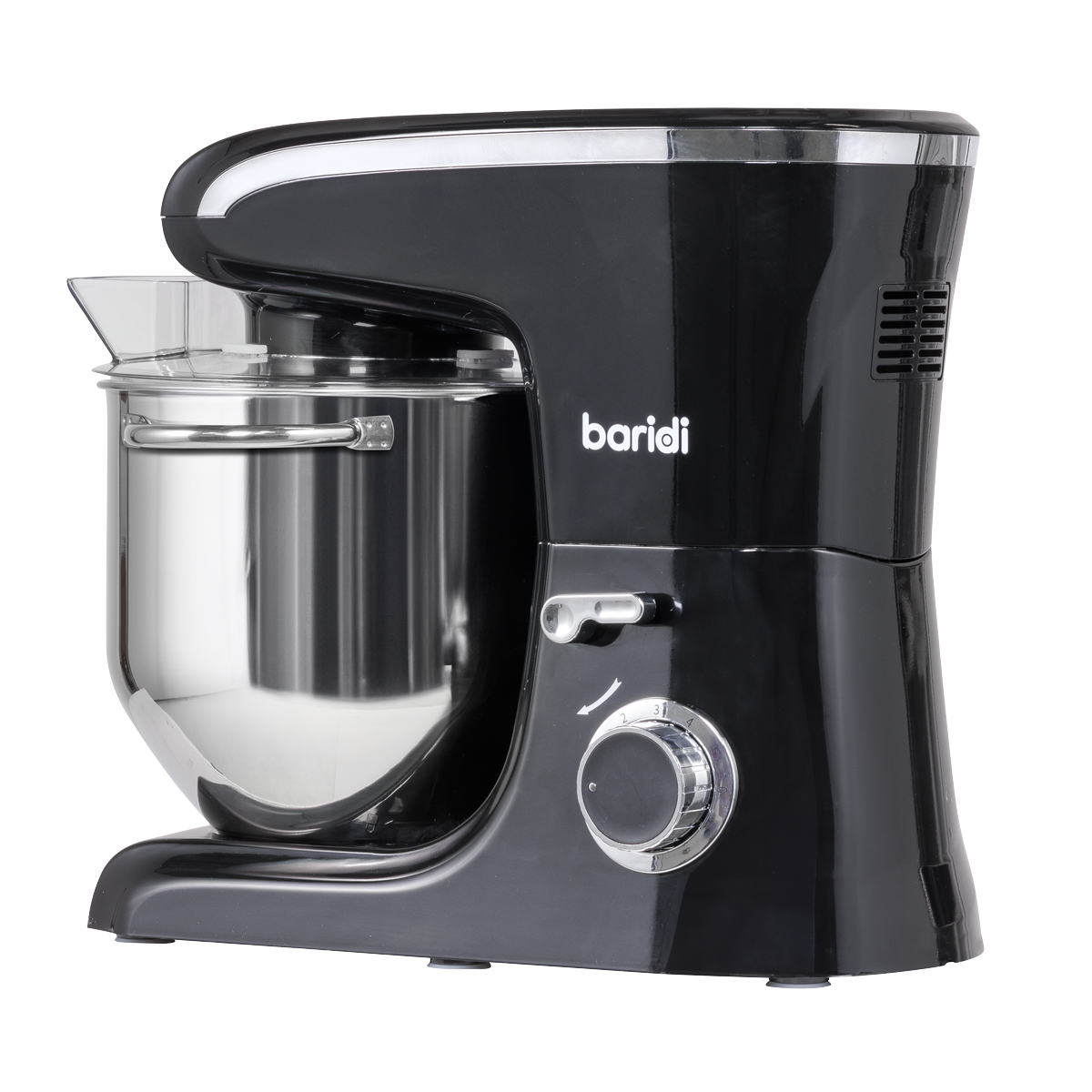 Baridi Stand Mixer with Accessories, 8L Capacity, 1800W, Black (DH174)
