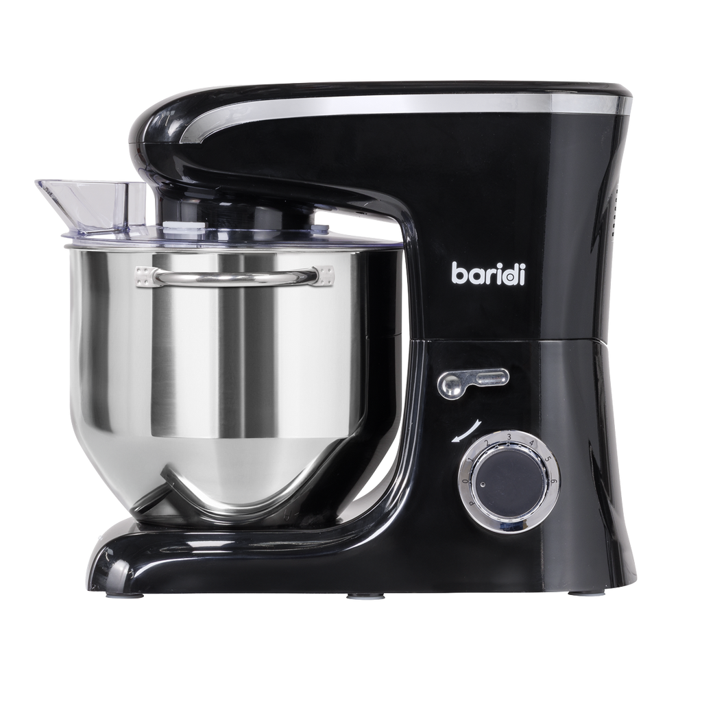 Baridi Stand Mixer with Accessories, 8L Capacity, 1800W, Black (DH174)