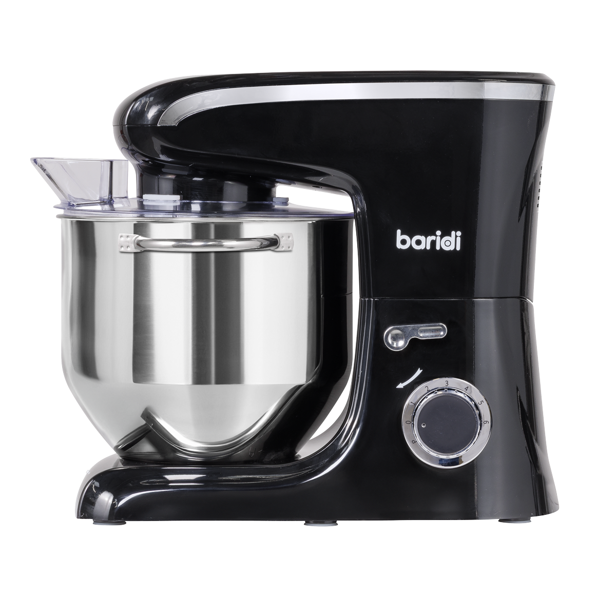 Baridi Stand Mixer with Accessories, 8L Capacity, 1800W, Black (DH174)