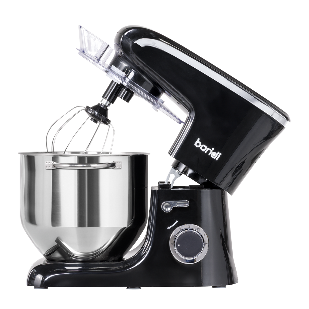 Baridi Stand Mixer with Accessories, 8L Capacity, 1800W, Black (DH174)