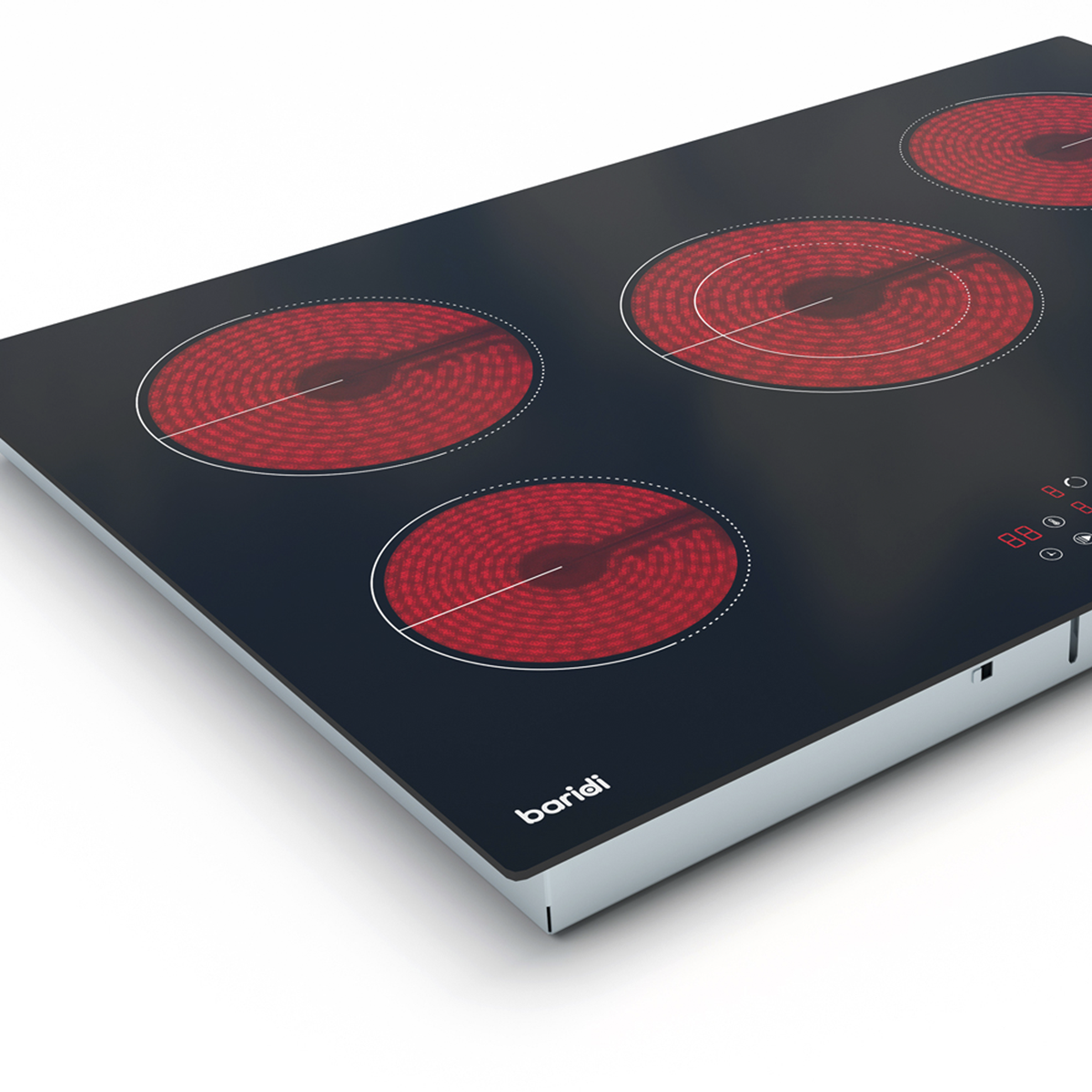Baridi Built-in Ceramic Hob 77cm, 5 Cooking Zones, Black (DH175) (Factory Refurbished A)
