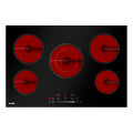 Baridi Built-in Ceramic Hob 77cm, 5 Cooking Zones, Black (DH175) (Factory Refurbished A)