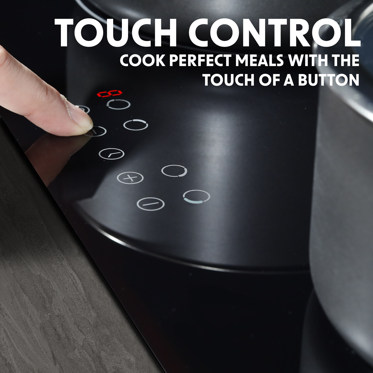 Baridi Built-in Induction Hob 60cm, 4 Cooking Zones, Black (DH176)