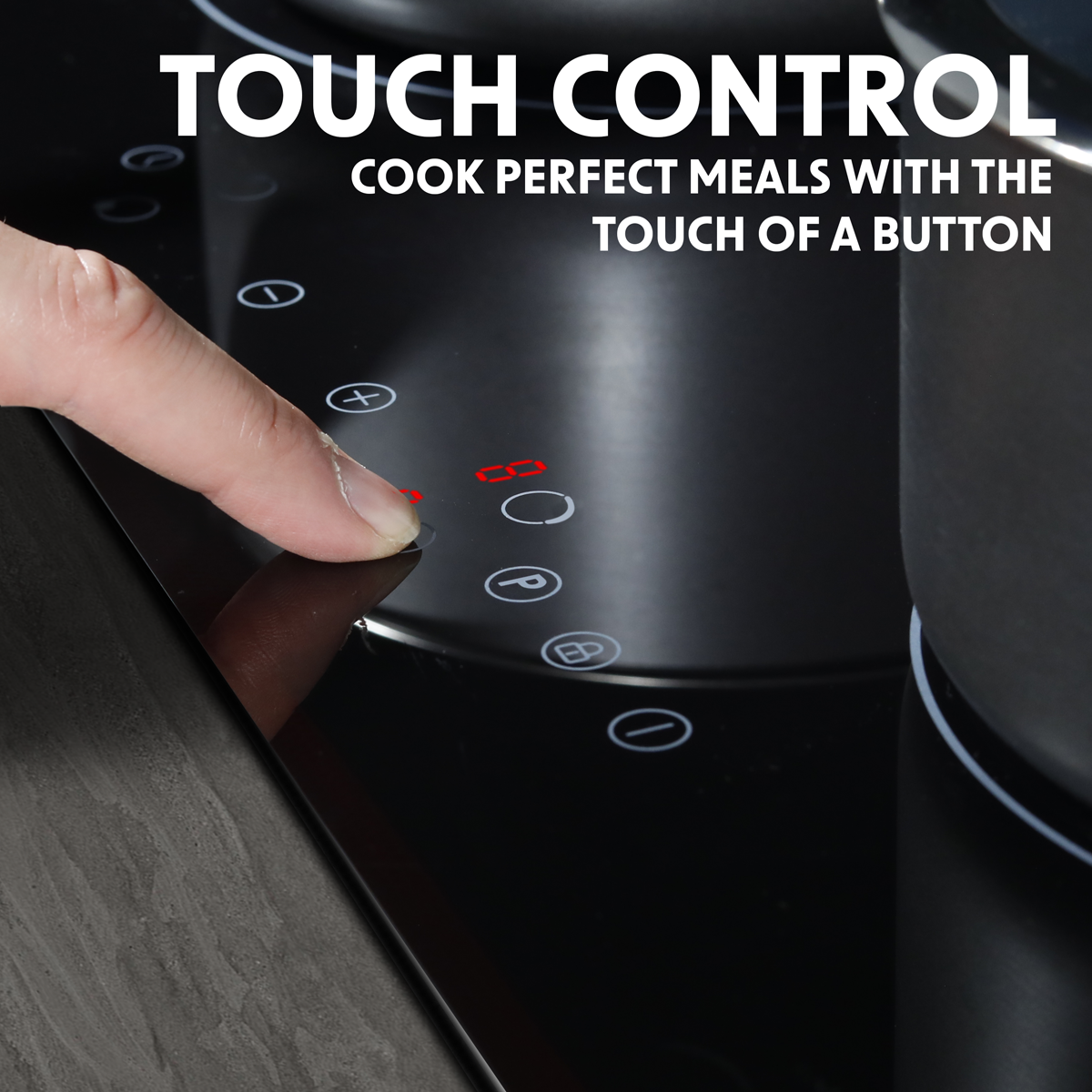 Baridi Built-in Induction Hob 60cm, 4 Cooking Zones, Black (DH177)