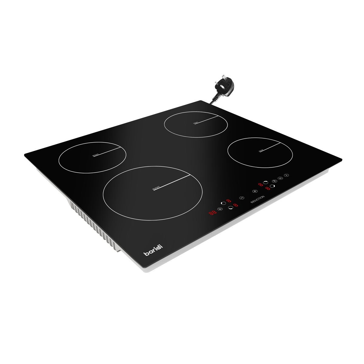 Baridi Built-in Induction Hob 60cm, 4 Cooking Zones, Black (DH177) (Factory Refurbished B)