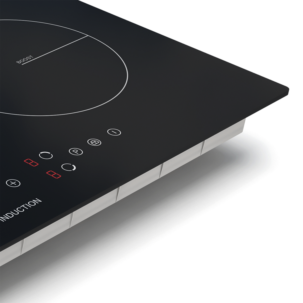 Baridi Built-in Bridge Zone Induction Hob 60cm, 4 Cooking Zones, Black (DH178)