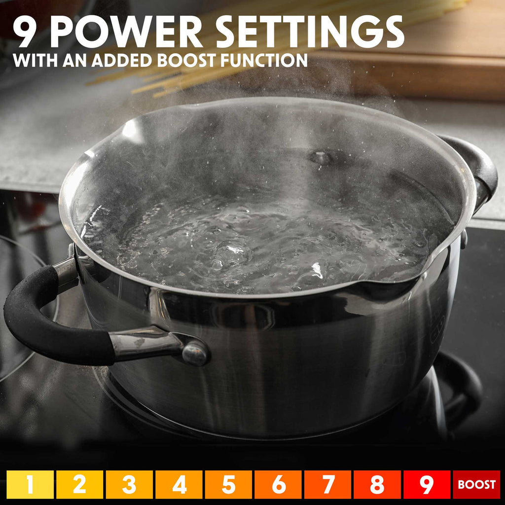 Baridi Built-in Bridge Zone Induction Hob 60cm, 4 Cooking Zones, Black (DH178)