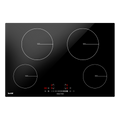Baridi Built-in Induction Hob 77cm, 4 Cooking Zones, Black (DH179)