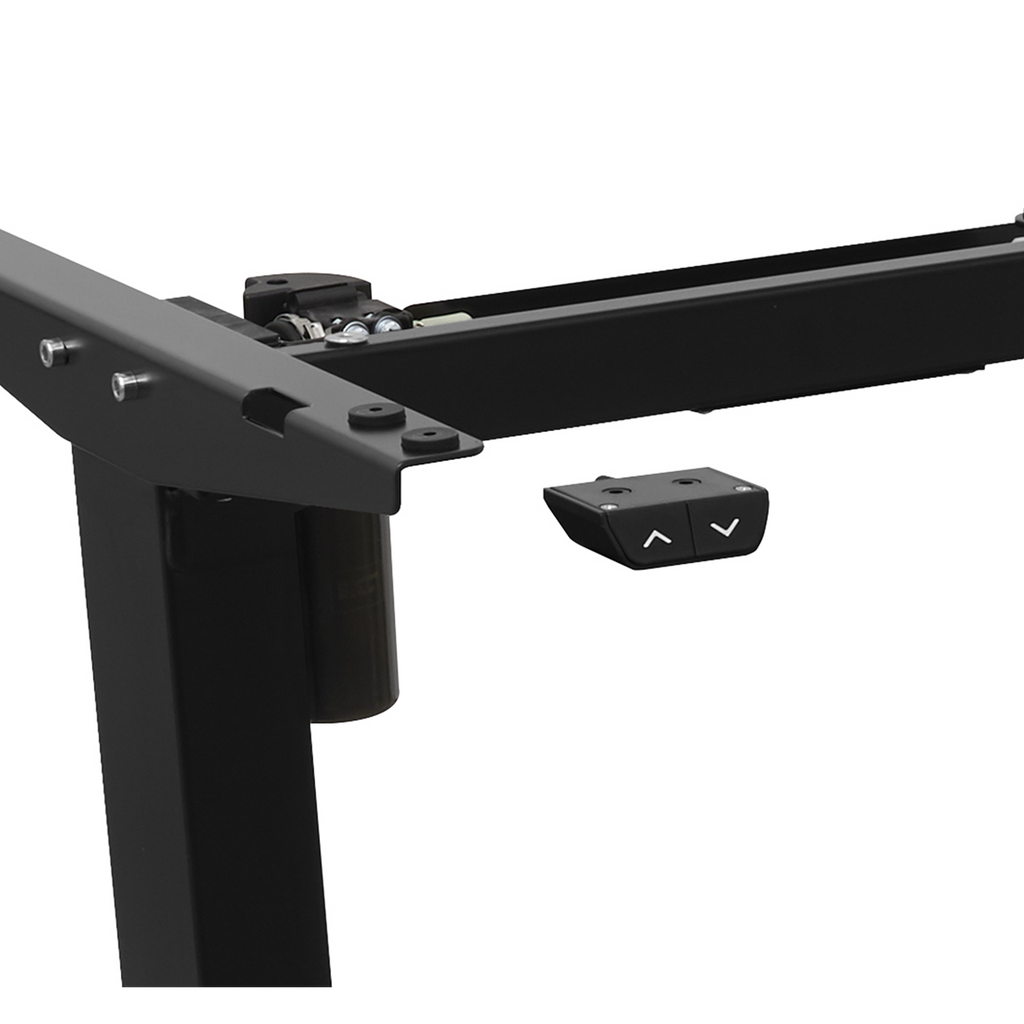 Dellonda Single Motor Adjustable Desk Frame with Controls, Black (DH17)
