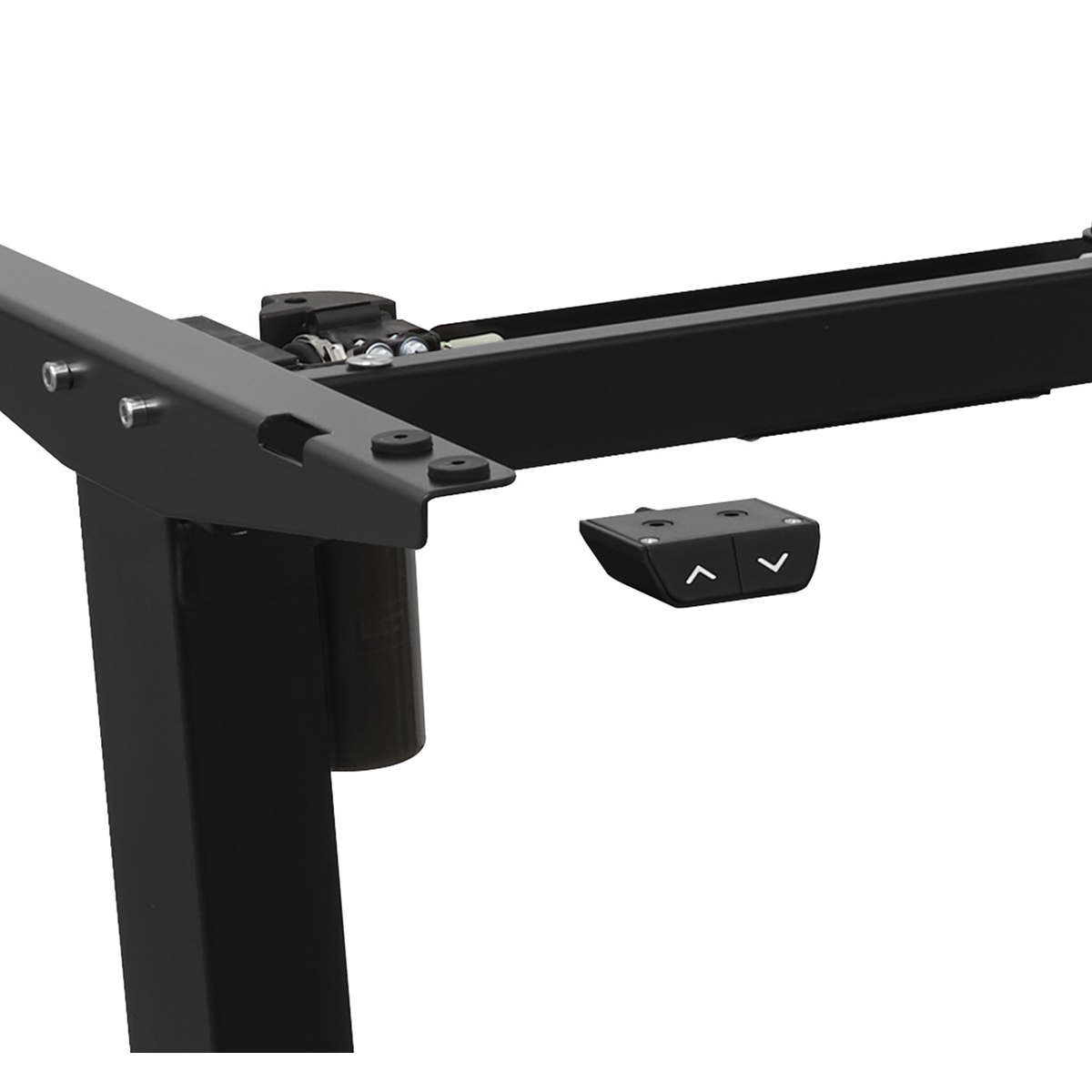 Dellonda Single Motor Adjustable Desk Frame with Controls, Black (DH17) (Factory Refurbished A)