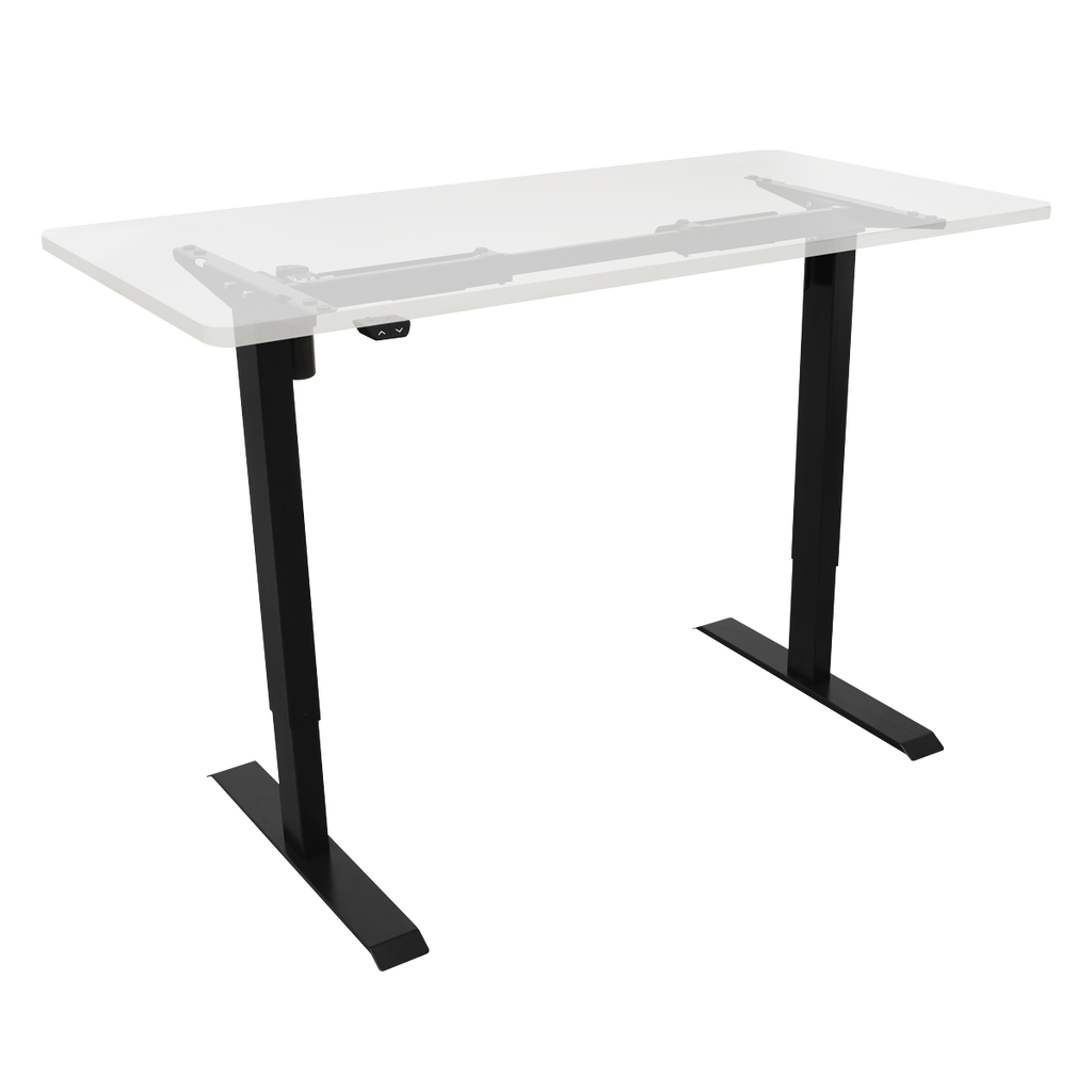 Dellonda Single Motor Adjustable Desk Frame with Controls, Black (DH17)
