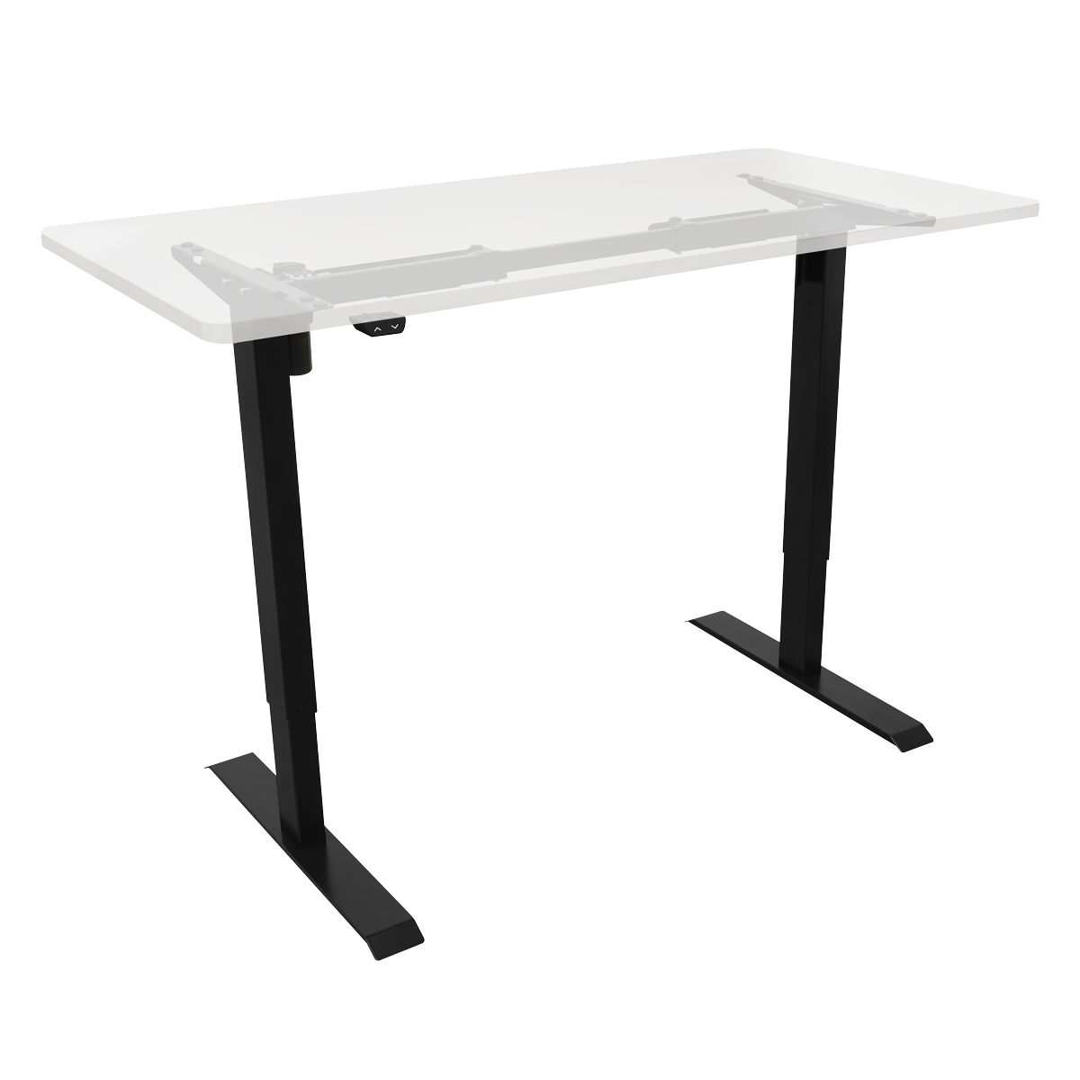 Dellonda Single Motor Adjustable Desk Frame with Controls, Black (DH17) (Factory Refurbished A)