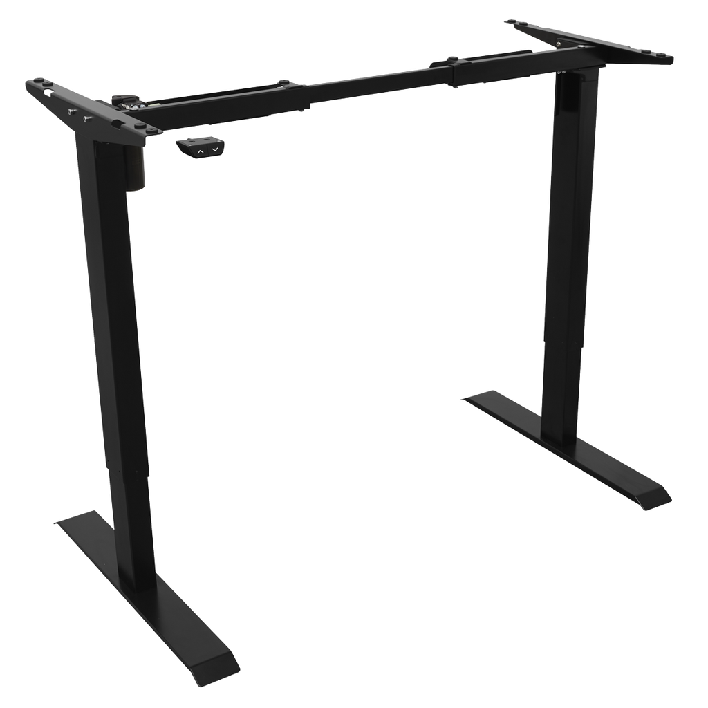 Dellonda Single Motor Adjustable Desk Frame with Controls, Black (DH17)