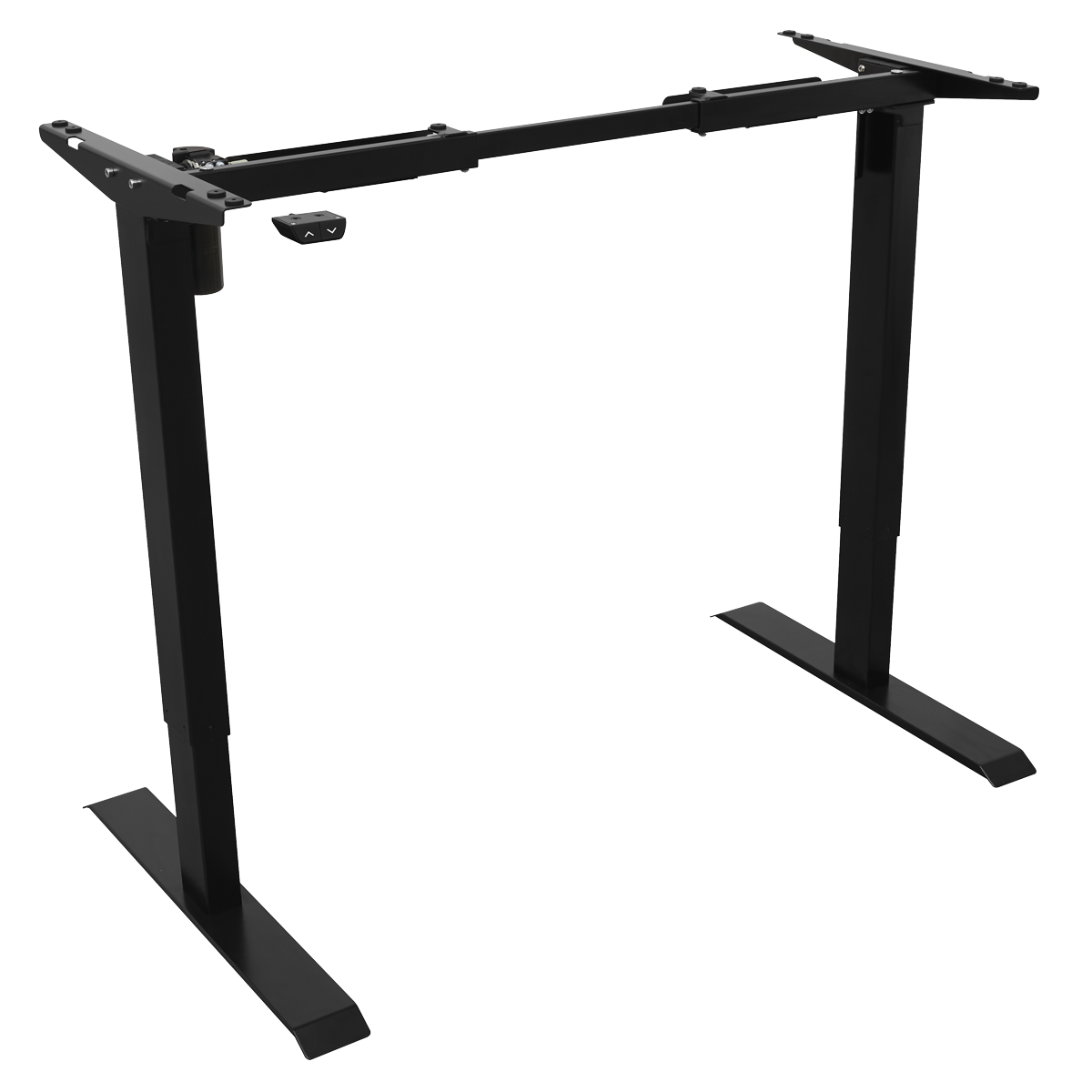 Dellonda Single Motor Adjustable Desk Frame with Controls, Black (DH17) (Factory Refurbished A)