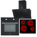 Baridi Angled Cooker Hood, Fan-Assisted Oven & Ceramic Hob 60cm (DH186)