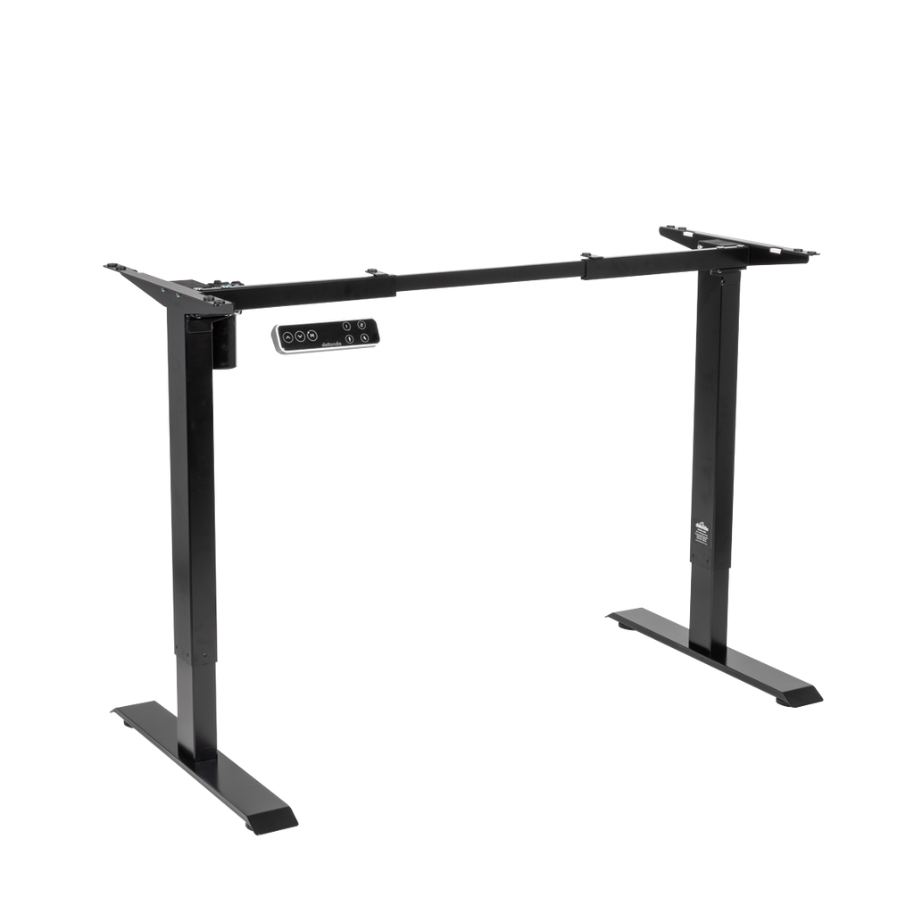 Dellonda Single Motor Adjustable Desk Frame with Digital Controls, Black (DH18)