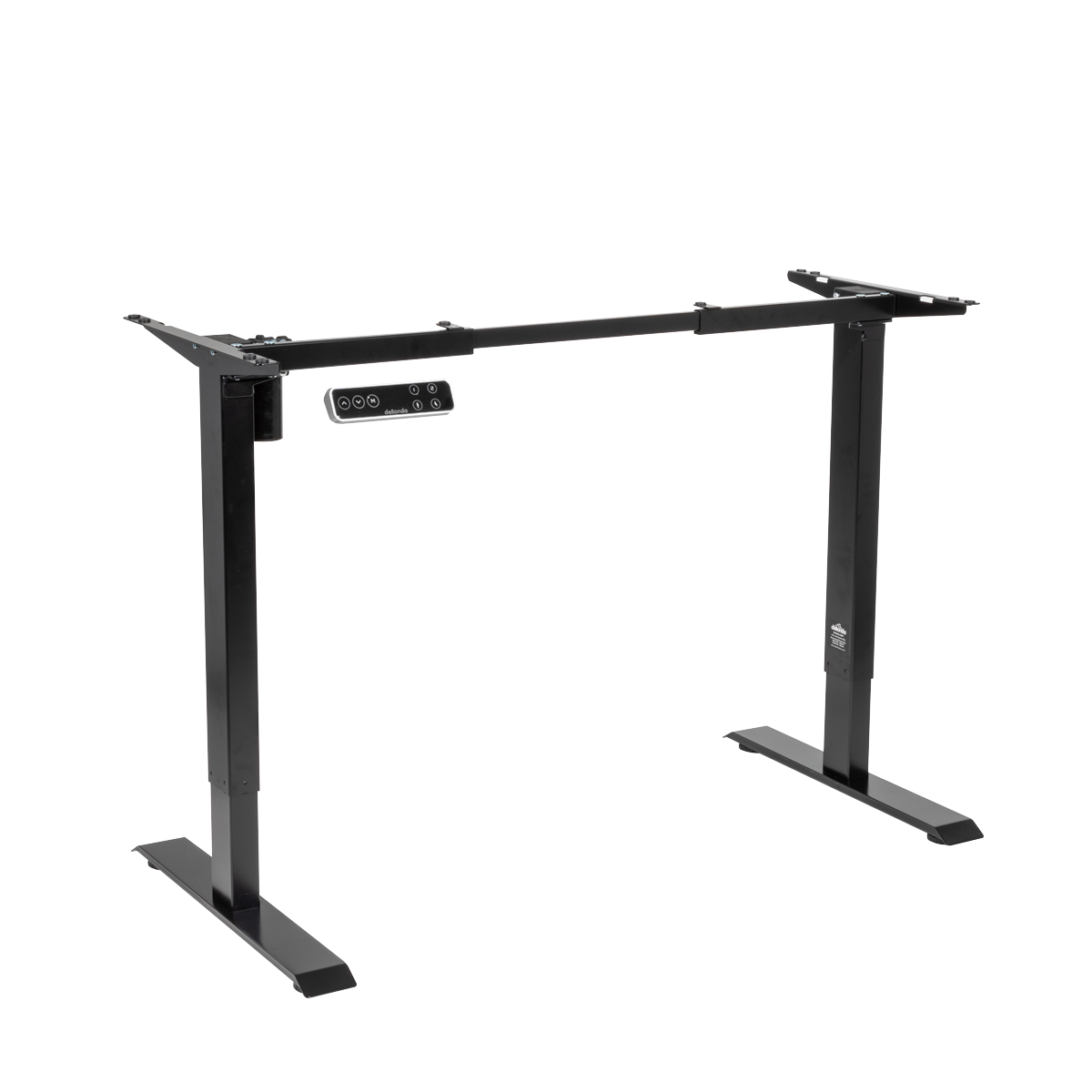Dellonda Single Motor Ultra-Quiet Adjustable-Height Desk Frame with Digital Control Panel 70kg Capacity - Black