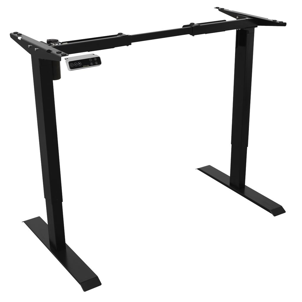 Dellonda Single Motor Adjustable Desk Frame with Digital Controls, Black (DH18)