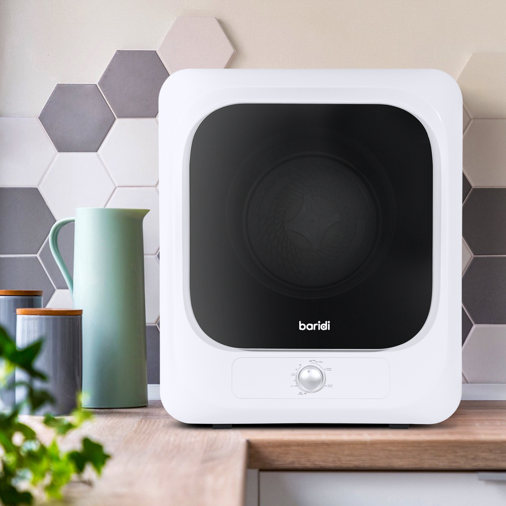 Baridi Tabletop Tumble Dryer with Controls, 2.5kg Capacity, White (DH192)