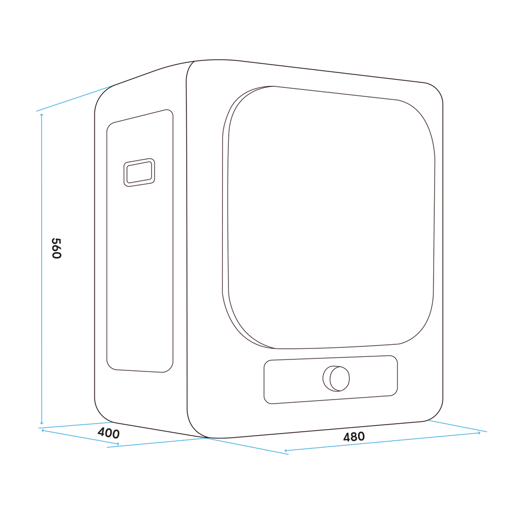 Baridi Tabletop Tumble Dryer with Controls, 2.5kg Capacity, White (DH192)