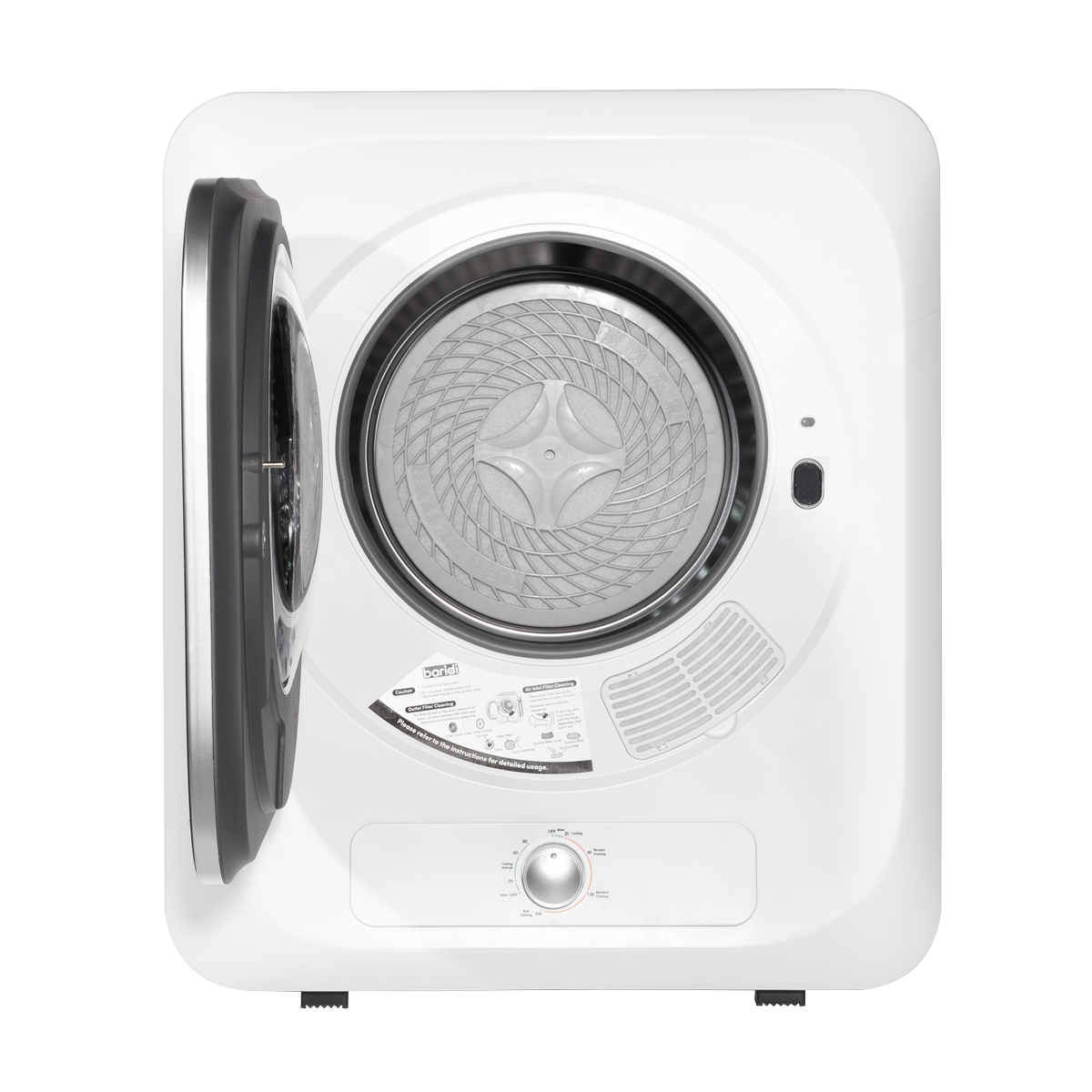 Baridi Tabletop Tumble Dryer with Controls, 2.5kg Capacity, White (DH192)