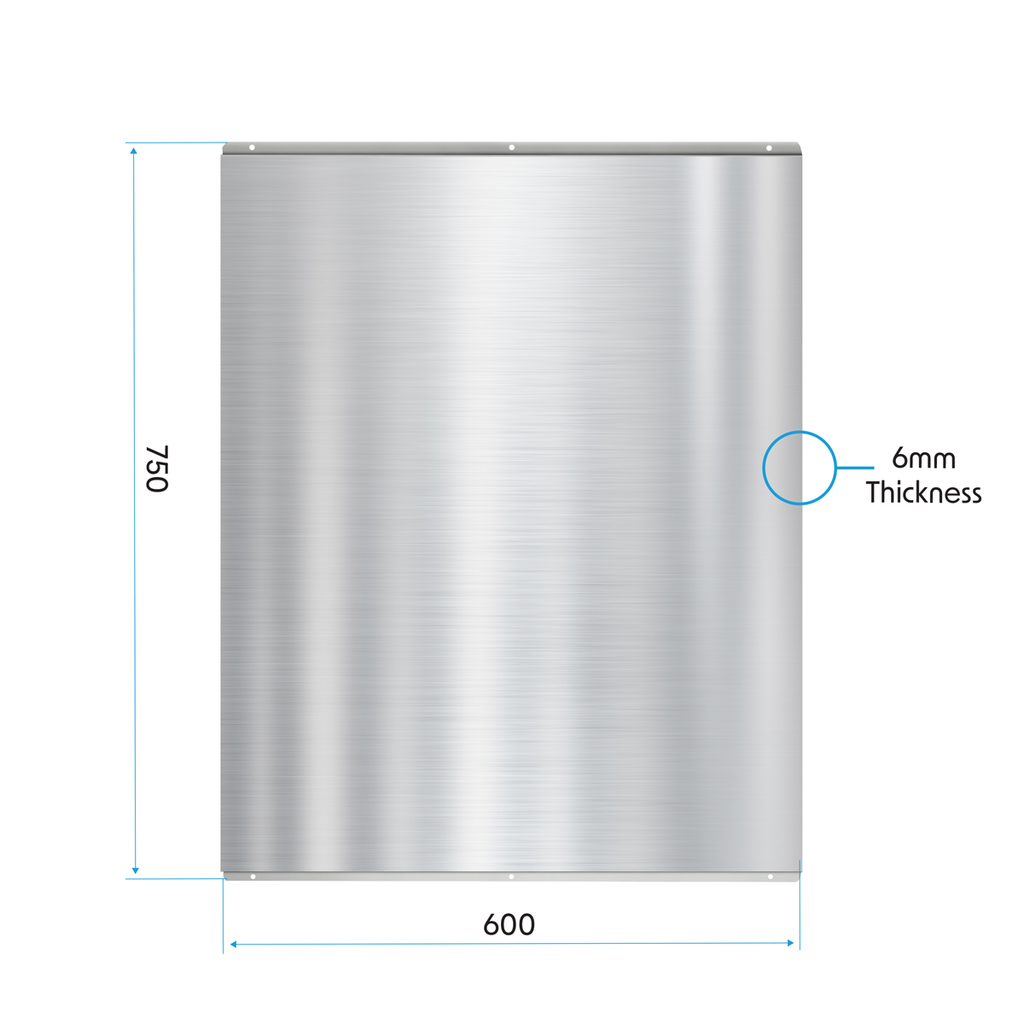 Baridi Chimney Style Cooker Hood with Splashback 60cm, Stainless Steel (DH207)