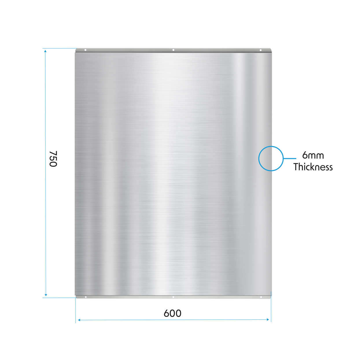 Baridi Chimney Style Cooker Hood with Splashback 60cm, Stainless Steel (DH207)