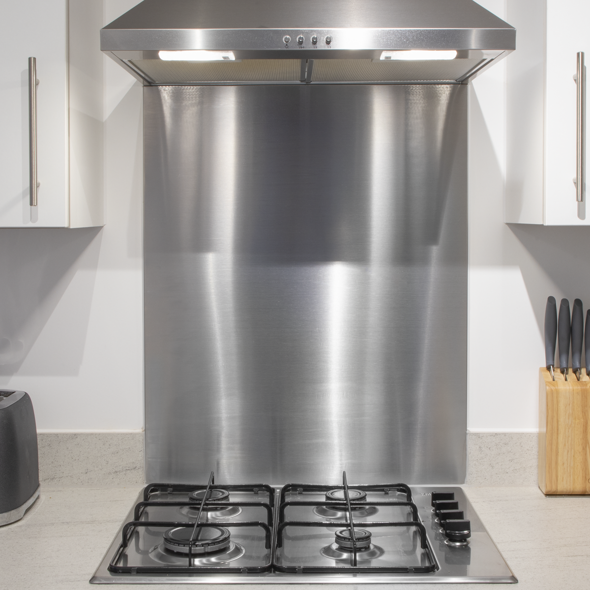 Baridi Cooker Hood Splashback 60 x 75cm, Stainless Steel (DH193) (Factory Refurbished A)