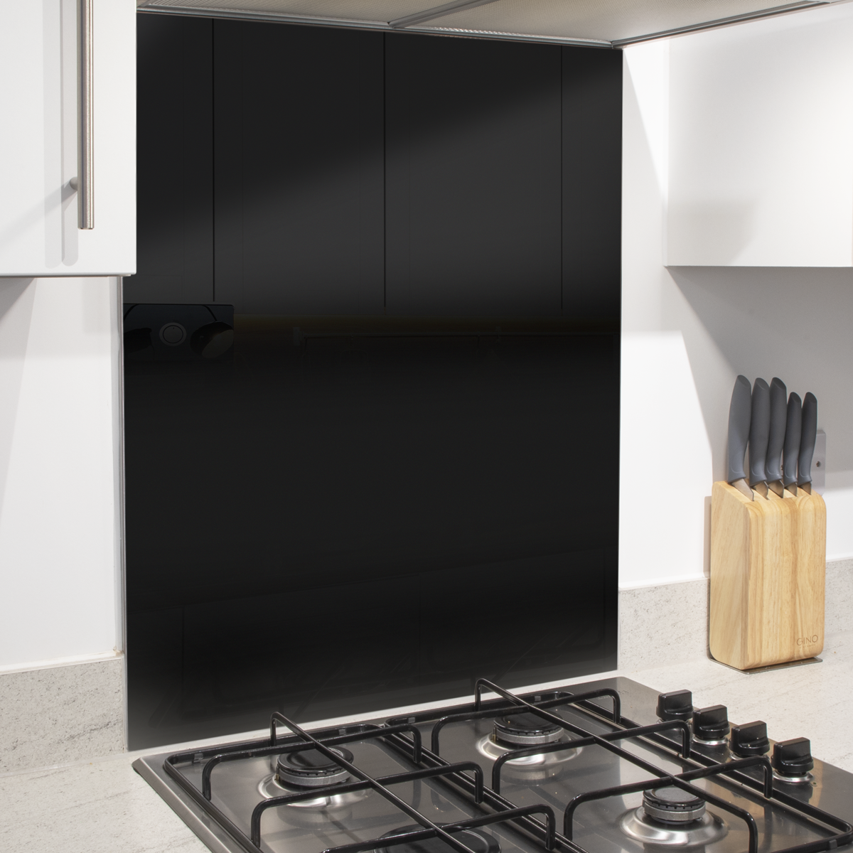 Baridi Cooker Hood Splashback 60 x 75cm, Black (DH194) (Factory Refurbished A)