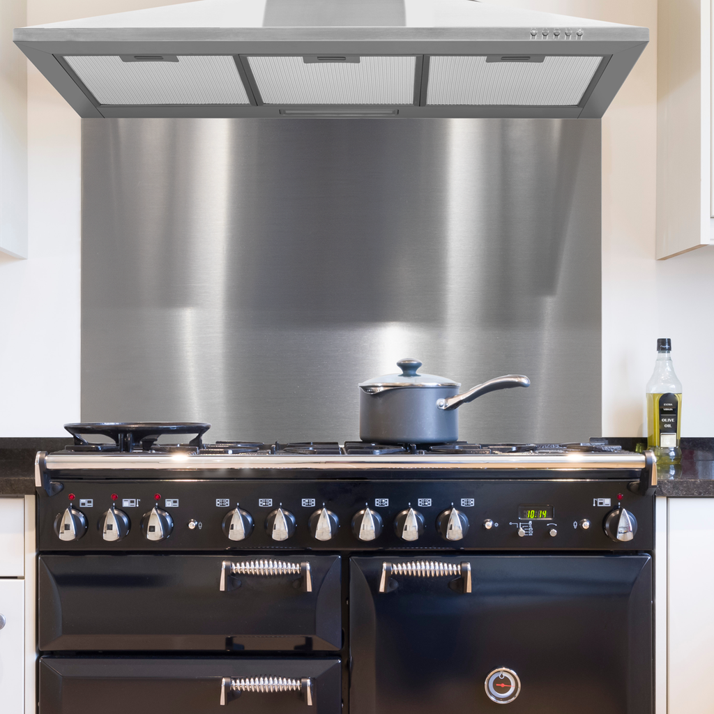 Baridi Chimney Style Cooker Hood with Splashback 90cm, Stainless Steel (DH211)