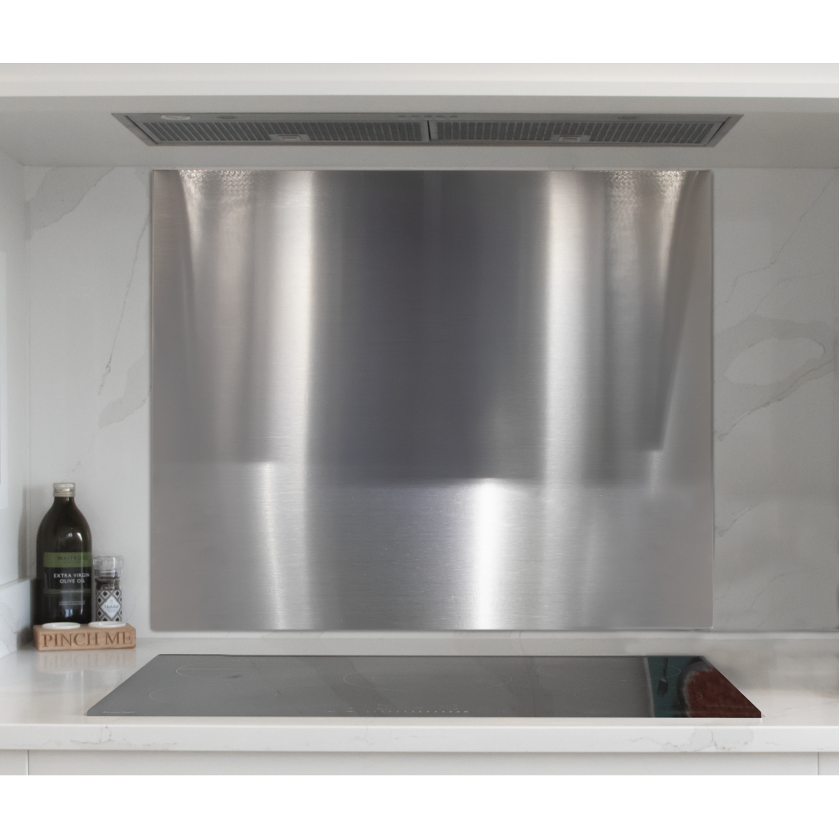 Baridi Cooker Hood Splashback 90 x 75cm, Stainless Steel (DH195) (Factory Refurbished B)