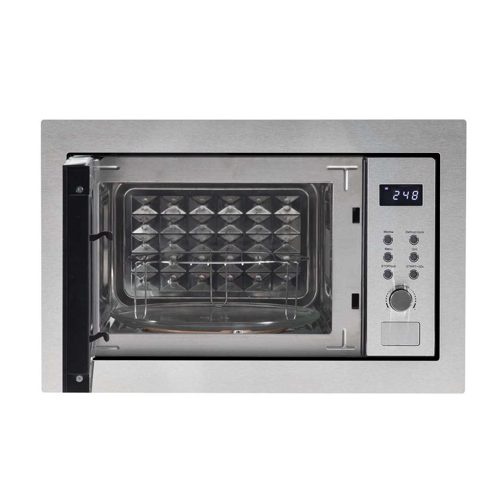 Baridi Built-in Microwave Oven with Grill, 25L Capacity, Stainless Steel (DH197)
