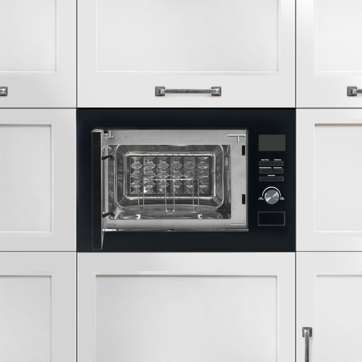 Baridi Built-in Microwave Oven with Grill, 25L Capacity, Black (DH198)